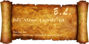 Büttner Leonárd névjegykártya